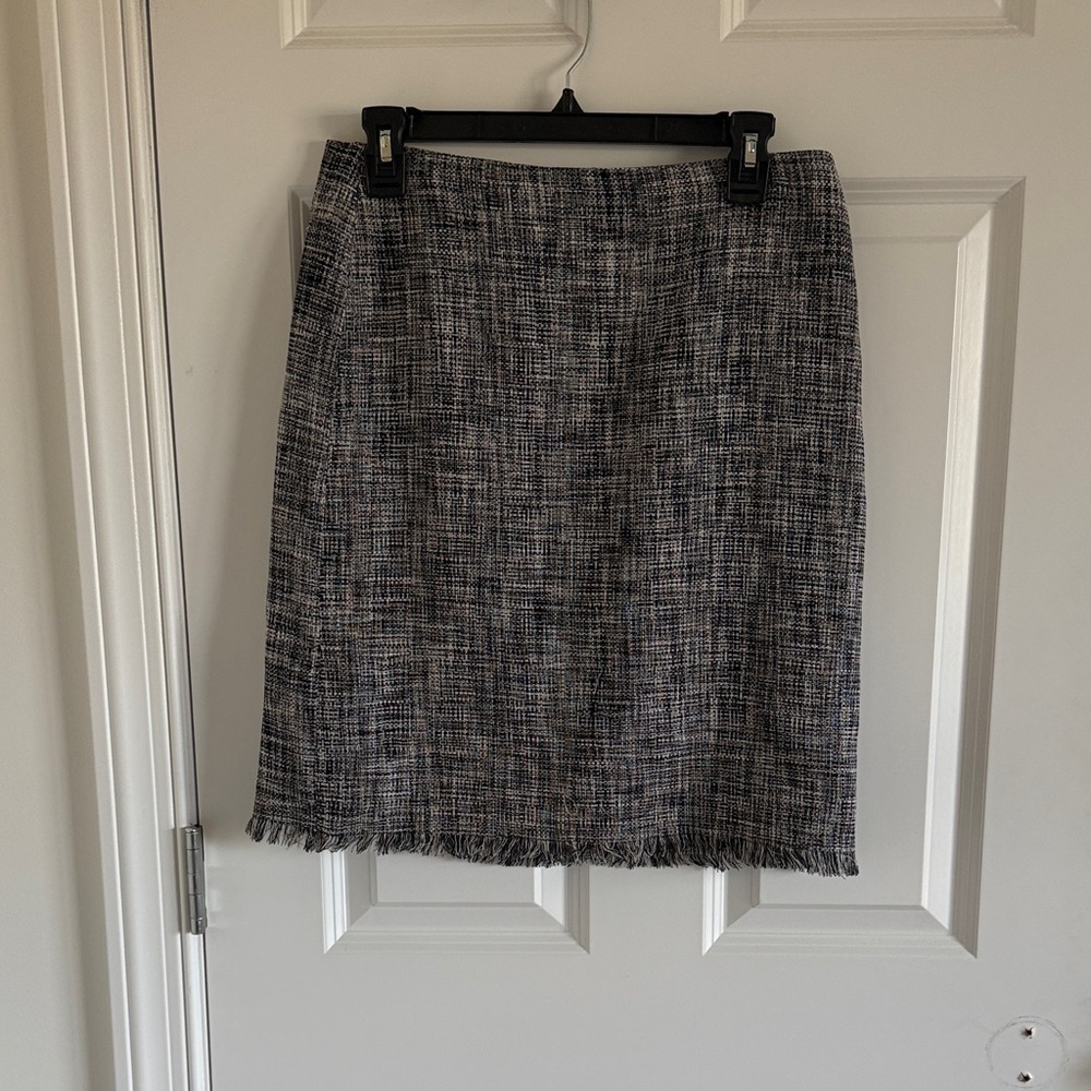 Sigrid OlsonClassic Black and White Tweed Skirt Size 6